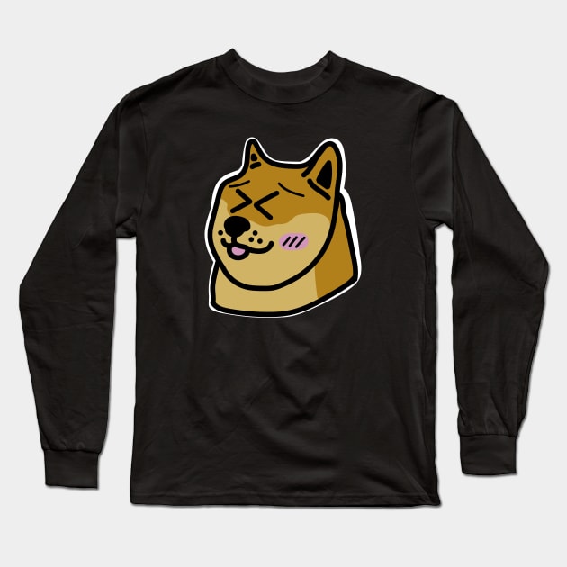 Excited Kawaii Doge Long Sleeve T-Shirt by Graograman